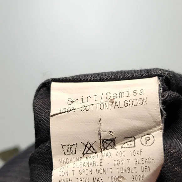 Ermenegildo Zegna Shirt Mens Size XL Dark Gray Button Up Dress Casual Italy Made - Picture 5 of 8